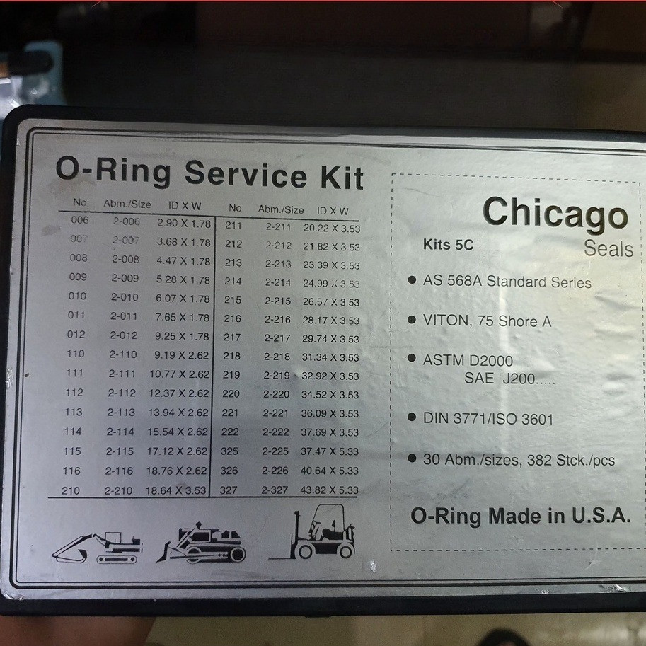 ORING BOX ORING SET CHICAGO INCH INCI FKM TAHAN PANAS