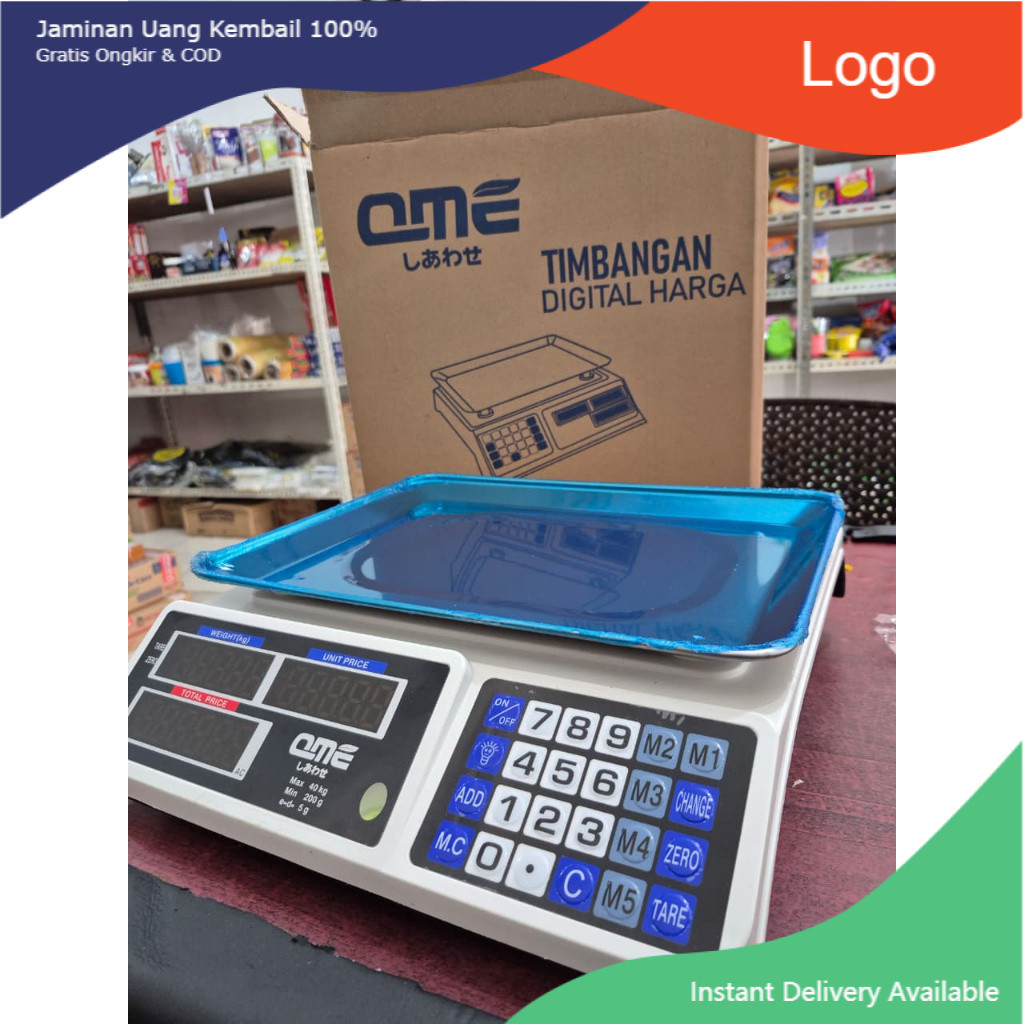 QME Timbangan Digital Buah QME 40kg dengan Double Display