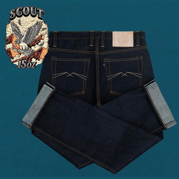 [SPESIAL PROMO SALE] Sage Denim Scout 15oz Sanforized Extra Deep Indigo Selvedge - 27 Slim Cut