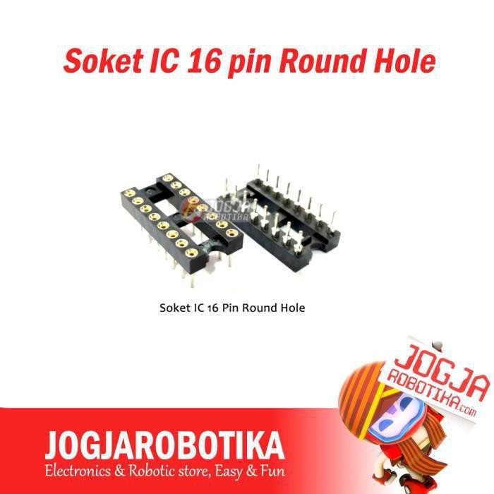 Soket IC 16 Pin Lubang Bulat Socket IC 16P Round Pin 16pin