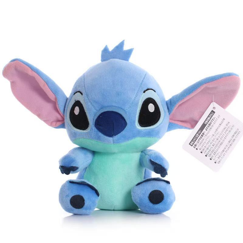 DISNEY Lilo & Stitch Plush Toys Pink Lilo Blue Stitch Stuffed Plush Dolls Pendant Toys Models Cute B