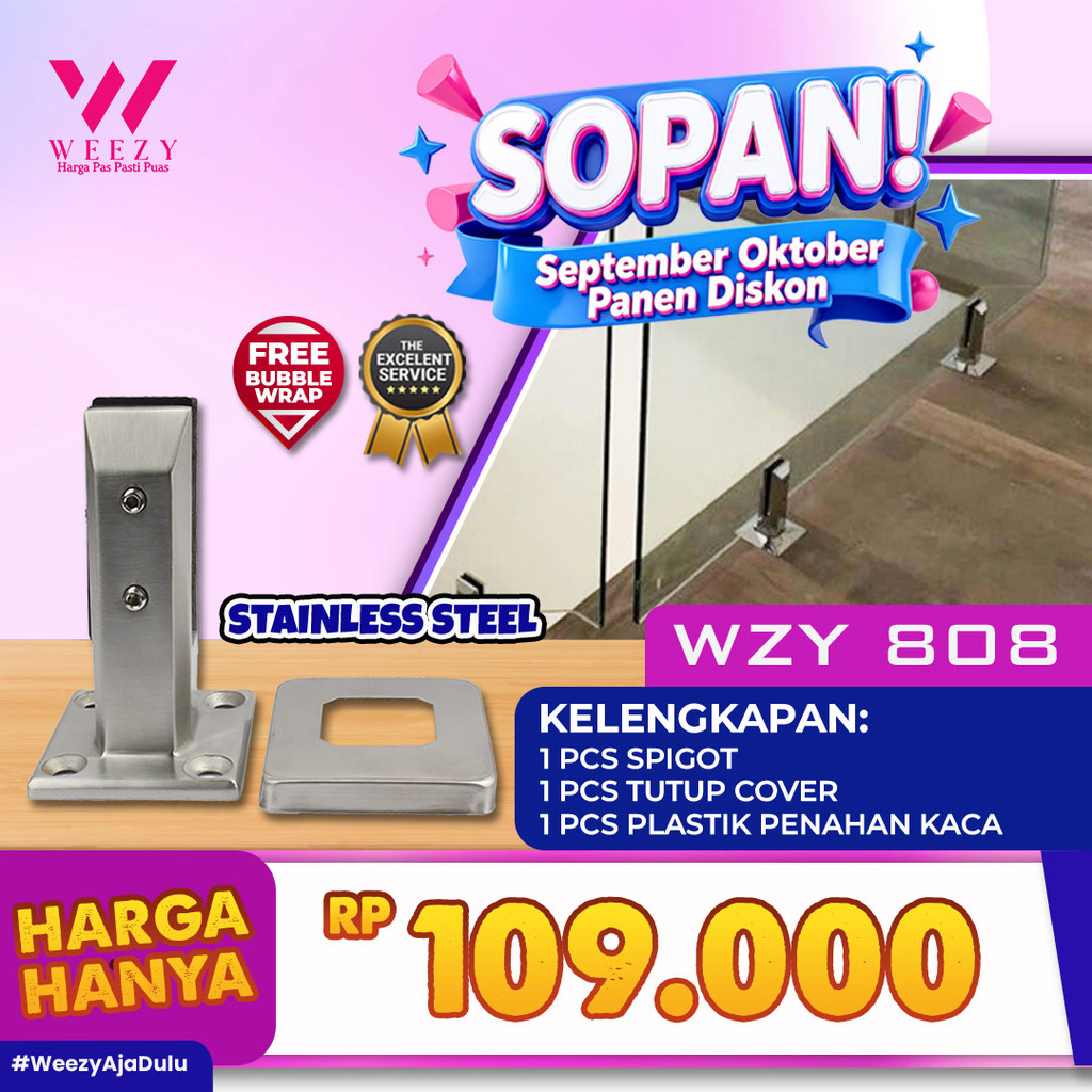 SPIGOT TERMURAH - SPIGOT KACA Weezy 808