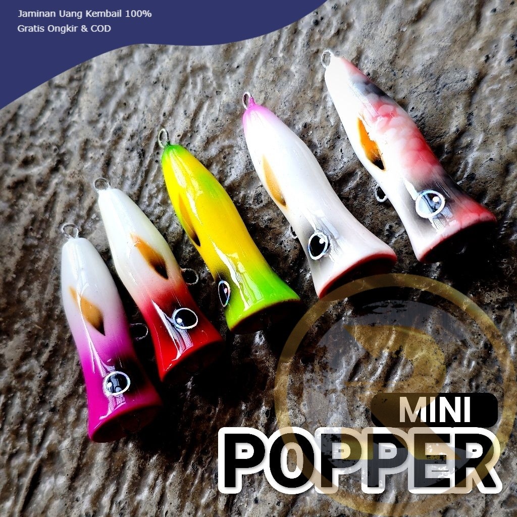 RC MINI POPPER HANDMADE umpan casting hampala kakap putih