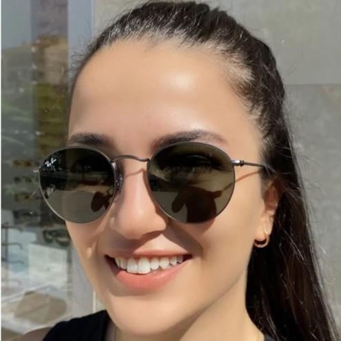 Kacamata Original Rayban RB3447 Round Metal Black
