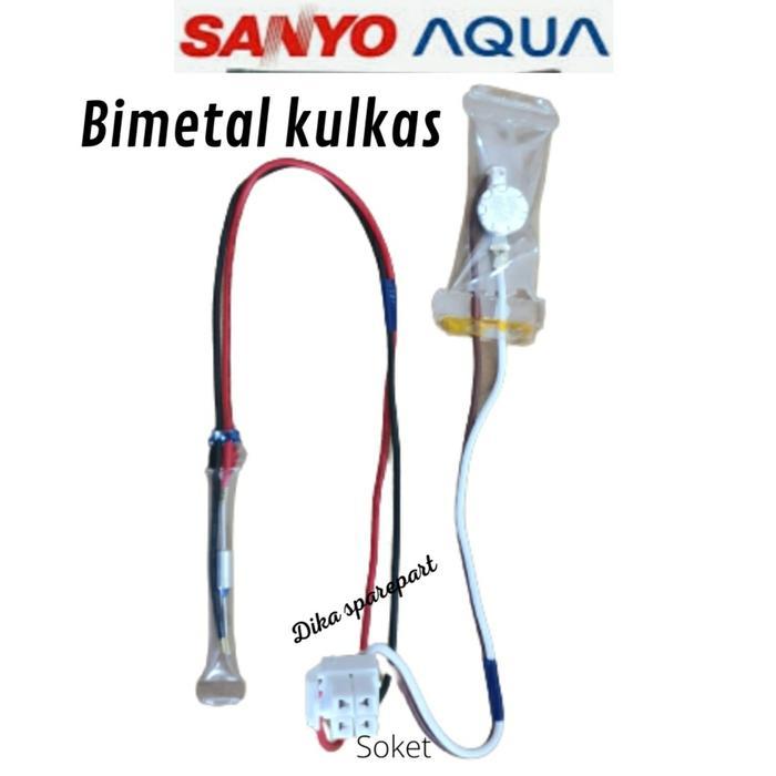 defrost bimetal kulkas sanyo aqua
