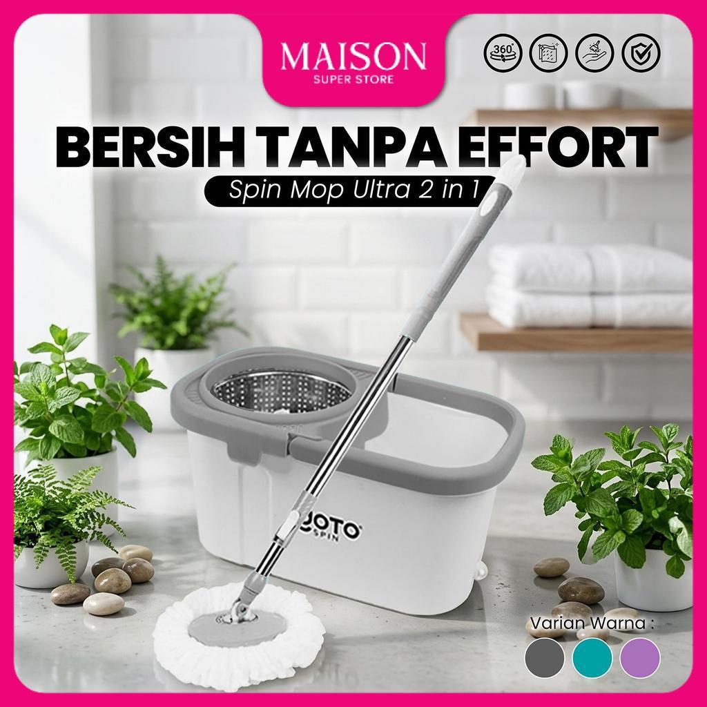 Goto Spin Mop Pel Lantai Putar Pembersih Lantai Super Mop 2 in 1