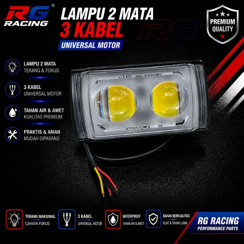 Lampu Tembak LED Tembak SQL 2 MATA devil light and dusk super bright Foglamp RGB Laser Shooting 10W/