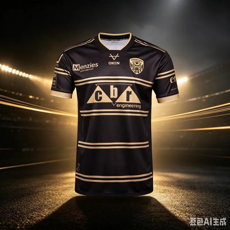 Jersey New Castleford Tiers Ruby League edisi 2026. Jersey olahraga pria dengan gaya *oversized* ala