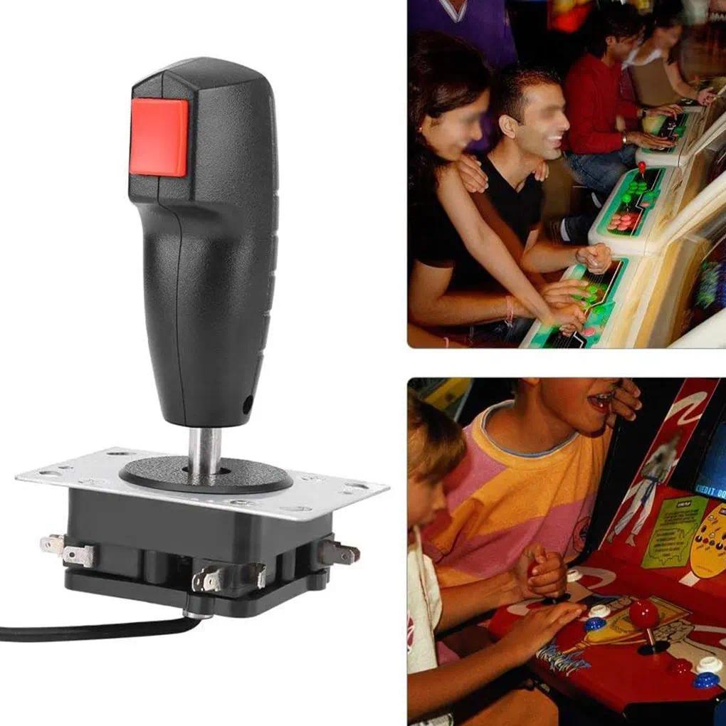 8 Way Flight Joystick Joystick With Vibration Trigger Joystick Red Top Fire Button For Pc Flight Joy