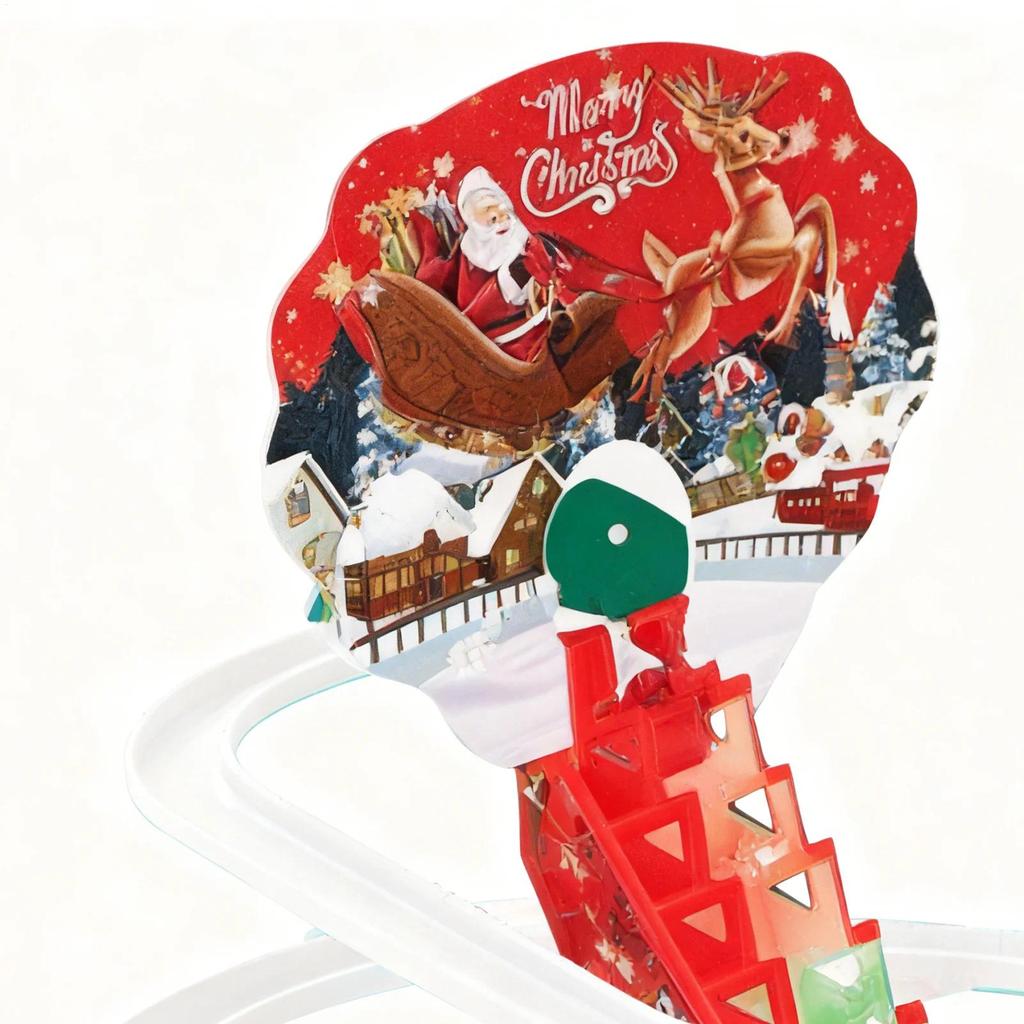 Christmas Toys Remote Control Automatic Santa Climbing Stairs Race Game For Kids Boys Children Desk 