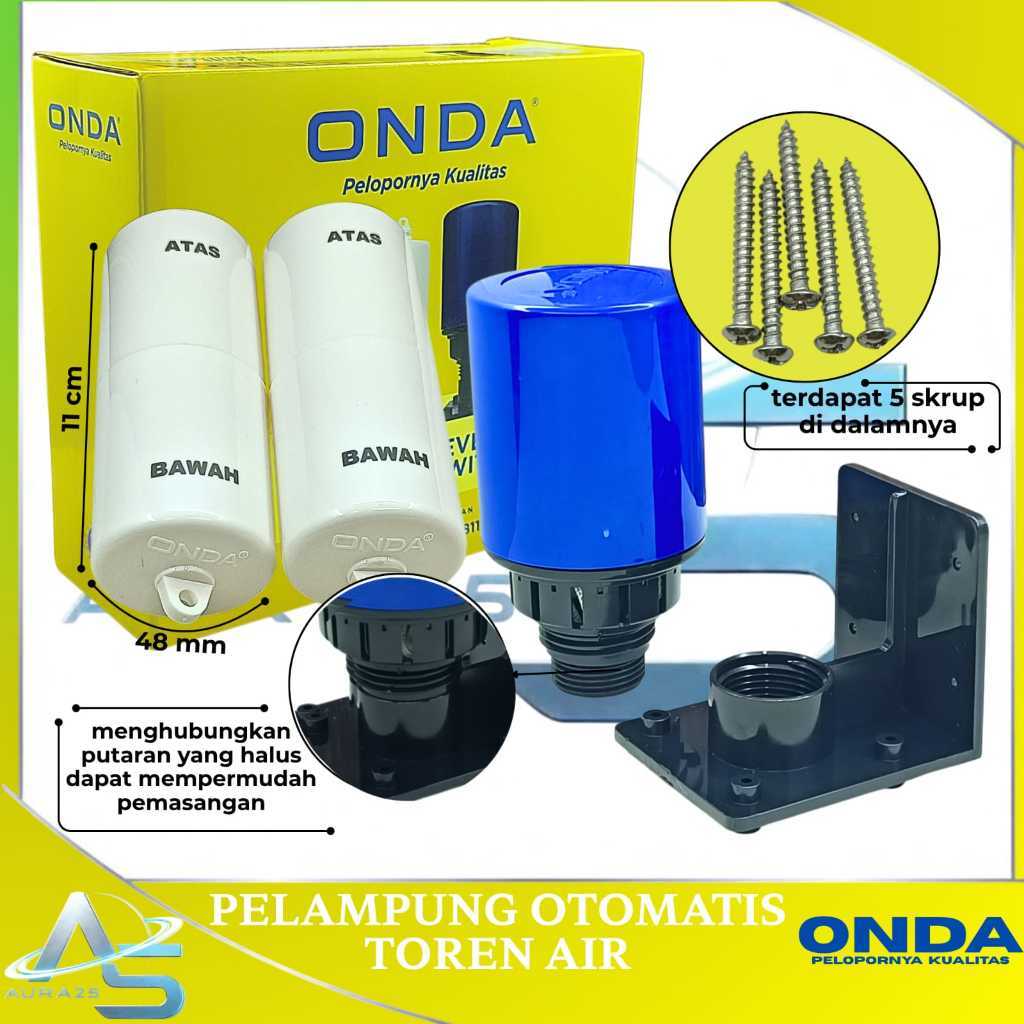 ONDA Pelampung Air Otomatis Tangki/Toren Anti Meluap/Pelampung Otomatis Toren Air Sensor Tali Respon