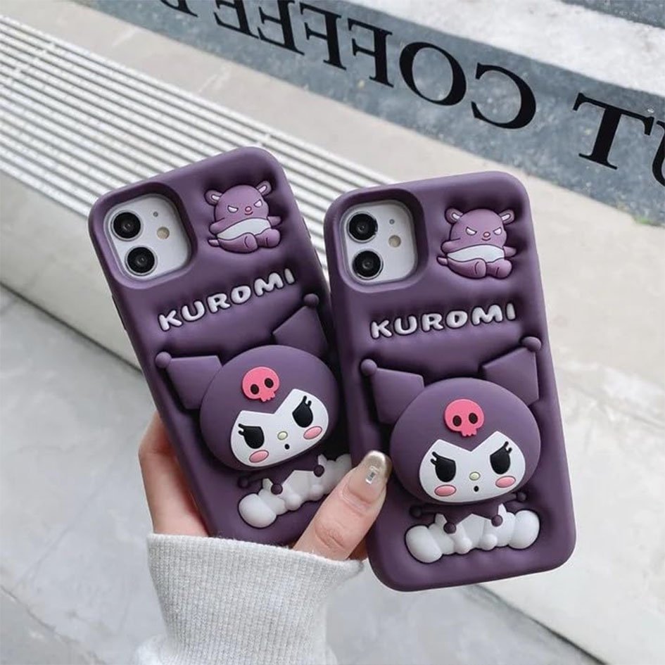 CASETAPORA - Kuromi Casing HP 3D Cute untuk iPhone 13 dan iPhone 13 PRO MAX Softcase Aesthetic Case 
