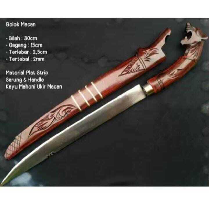 golok sembelih gagang macan/golok barlen  simpai/pisau gagang macan