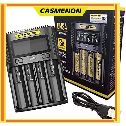 Nitecore UMS4 UM4 Charger Baterai Battery IMR LiFePO4 Ni-MH Ni-Cd - UMS4