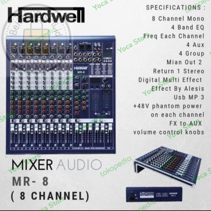 Mixer Audio HARDWELL MR-8 Mixer Hardwell 8 Channel