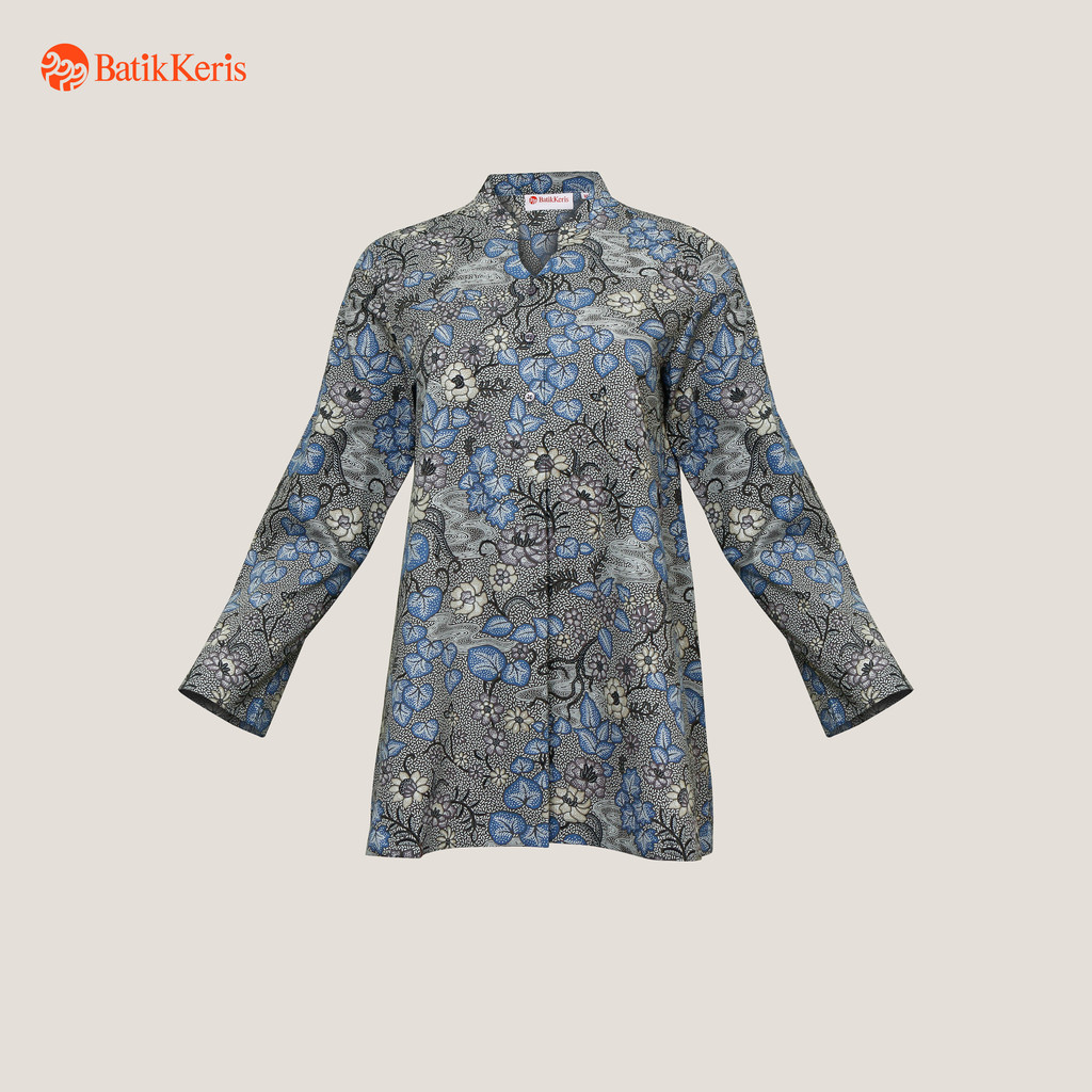 Batik Keris Blouse Batik Tunik Lengan Panjang Keris Arum Padma