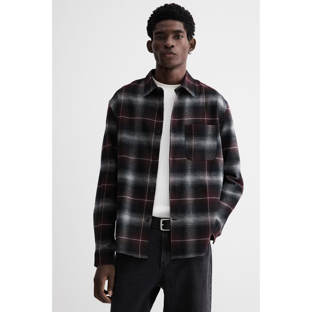 H&M Pria Kemeja Flanel Longgar 1296170
