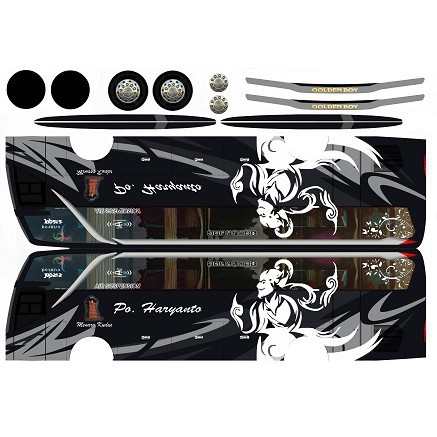 DIY Miniatur Bus Haryanto Wayang 049 Skala 30 Papercraft