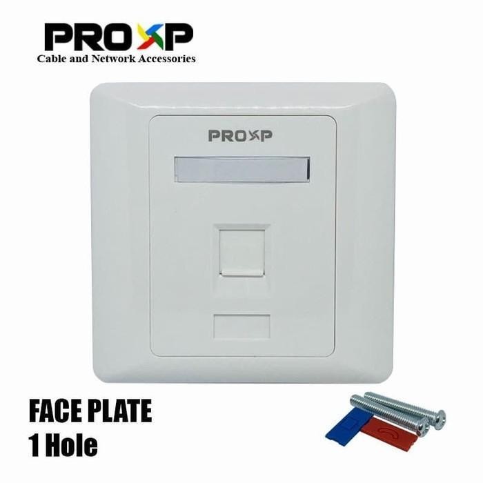 PROXP Face Plate - Face Panel RJ45-RJ11 1 Hole