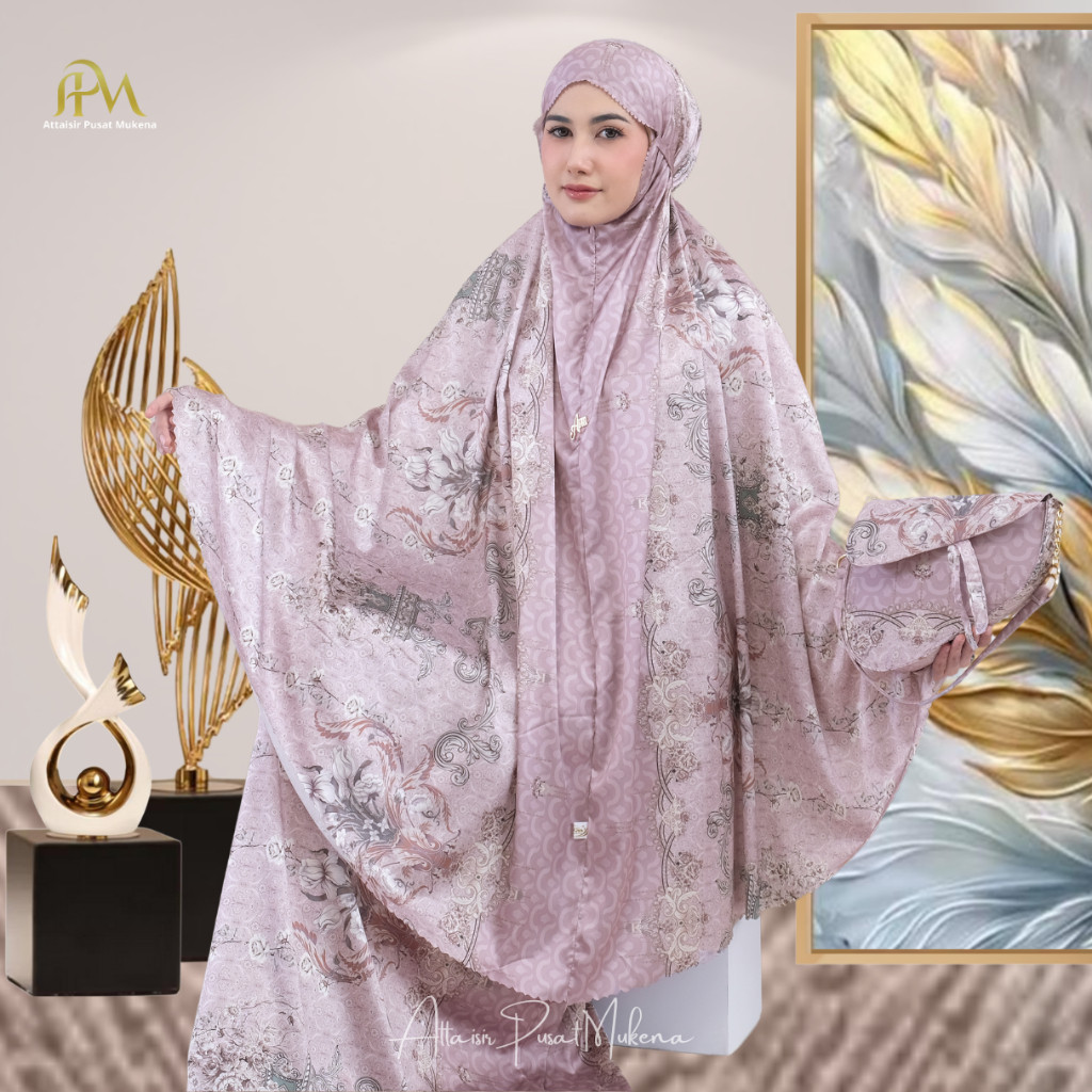 SV MUKENA- Apm Mukena Dewasa Armanie Silk Motif Sultan 2in1 Shanum Series Apm