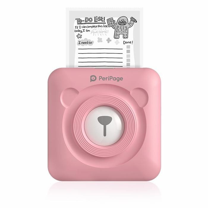 [OVVELA] PERIPAGE A6 203 304 dpi 57x30 mini printer bluetooth dupe paperang - Pink, 304 Dpi