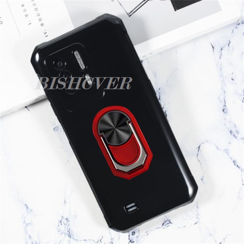 For Oukitel WP17 6.78" OukitelWP17 WP 17 Back Ring Holder Bracket Phone Case TPU Soft Silicone Cover
