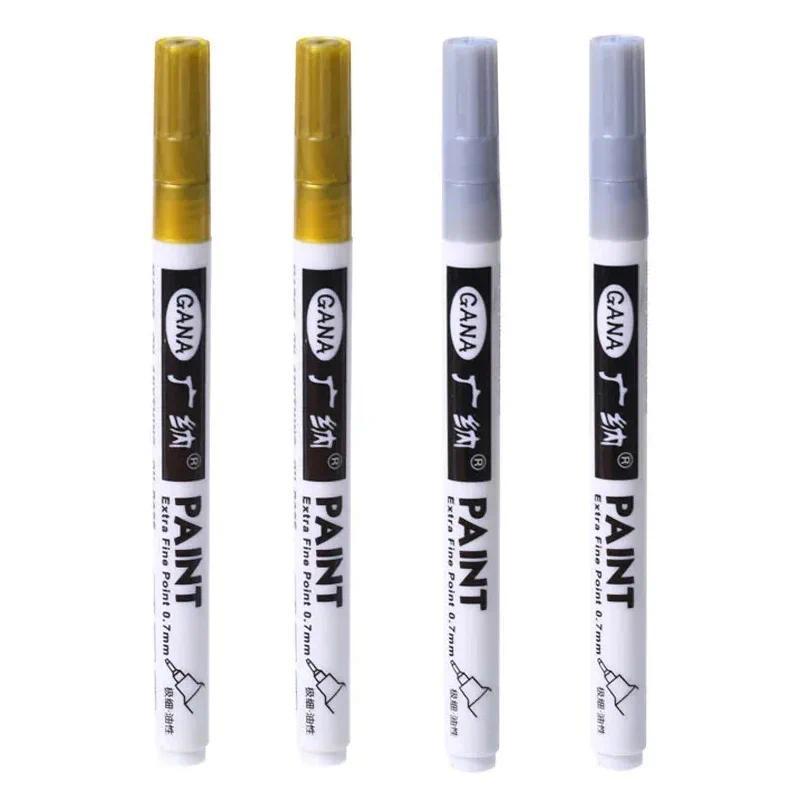 4Pcs/set High Quality Permanent Paint Markers Pen 0.7mm Fine Tip Waterproof, for Rock Painting, Wood