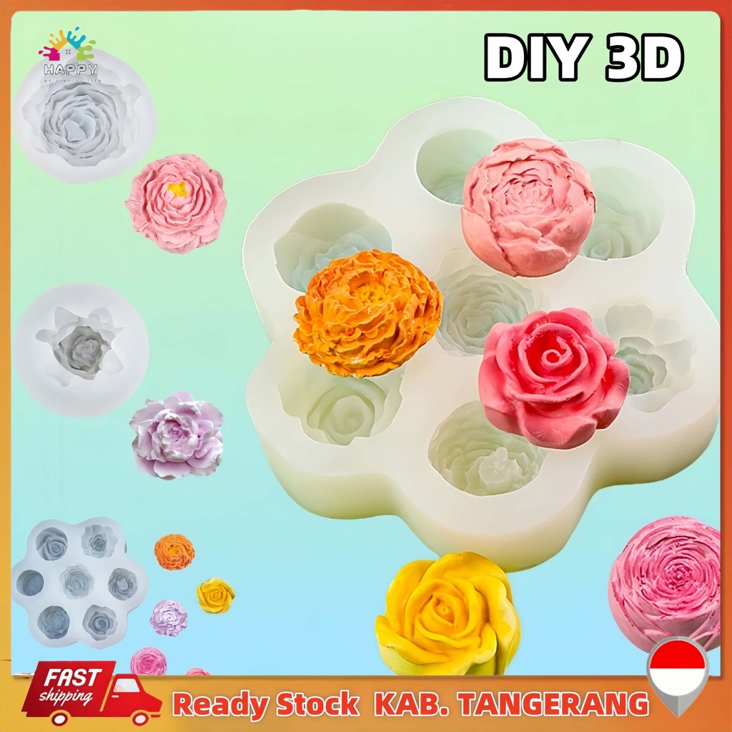 DIY Melati Cetakan Puding 3d Silikon Bunga Cetakan Penyebar Aroma Bunga Cetakan Jelly Cetakan Puding