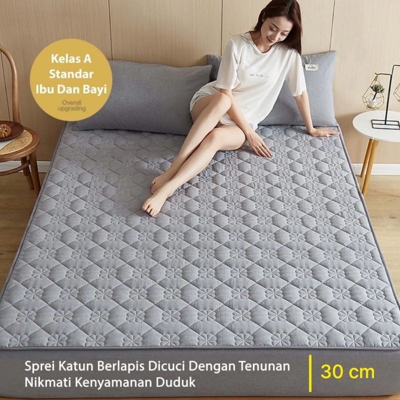 TOKOAKSA Sprei Sultan Waterproof Anti Air Breathable/ Sprei Protector bermotif / Sprei anti air ukur