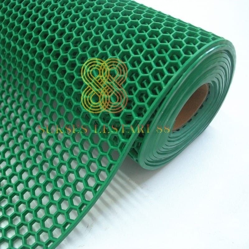 Keset Karpet Anti Slip Kamar Mandi Wudhu Masjid Hexagon Meteran