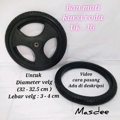 Ban mati kursi roda ukuran 16