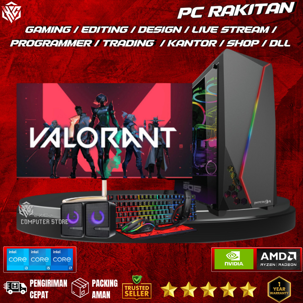 Komputer PC Gaming RAM 16GB SSD HDD VGA 2GB 1 Jutaan Fullset Siap Pakai - PC Rakitan ECS