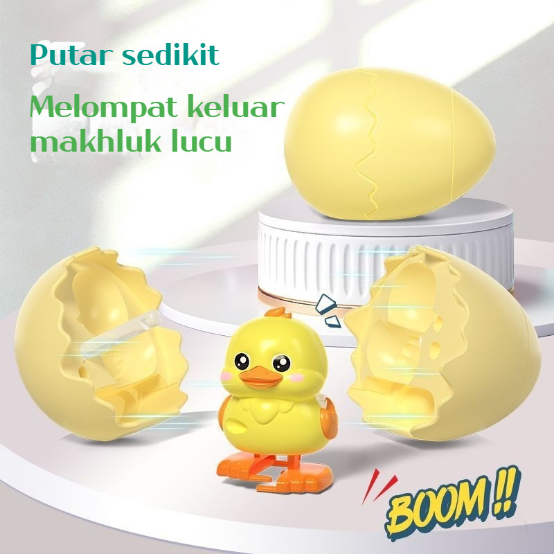 Mainan Edukasi Telur Menetas Capybara Baru Telur Berjalan Melompat Hewan Lucu Rantai Dinosaurus