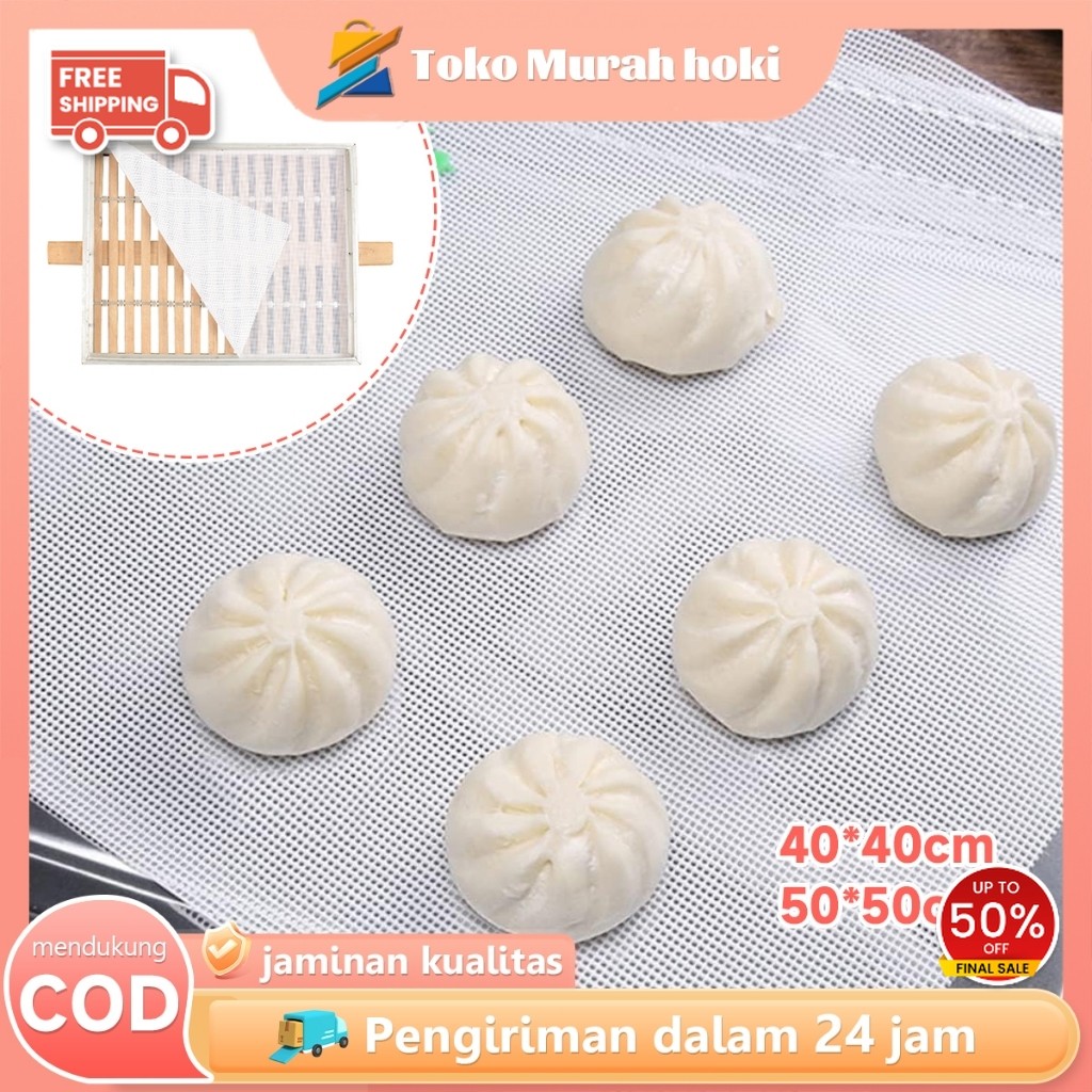 Tatakan Kukusan Silikon Alas Kukusan Anti Lengket Alas Kukus Dimsum Kue Tahan Panas Steamer Mat