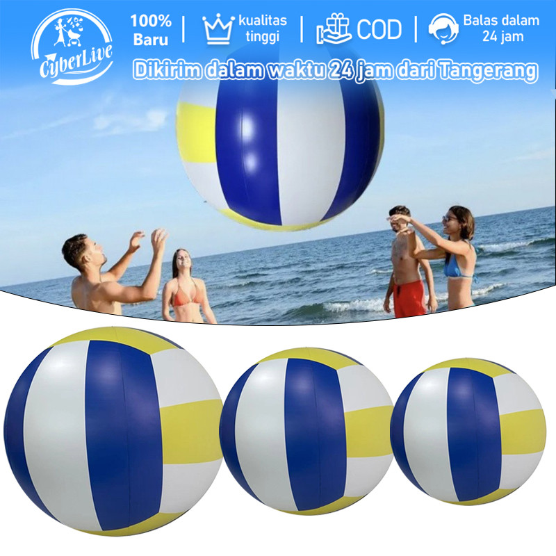 Giant Beach Ball 60 80 100cm Bola Pantai Jumbo Warna Bola Pantai Tiup Bola Voli Pantai Berukuran Bes