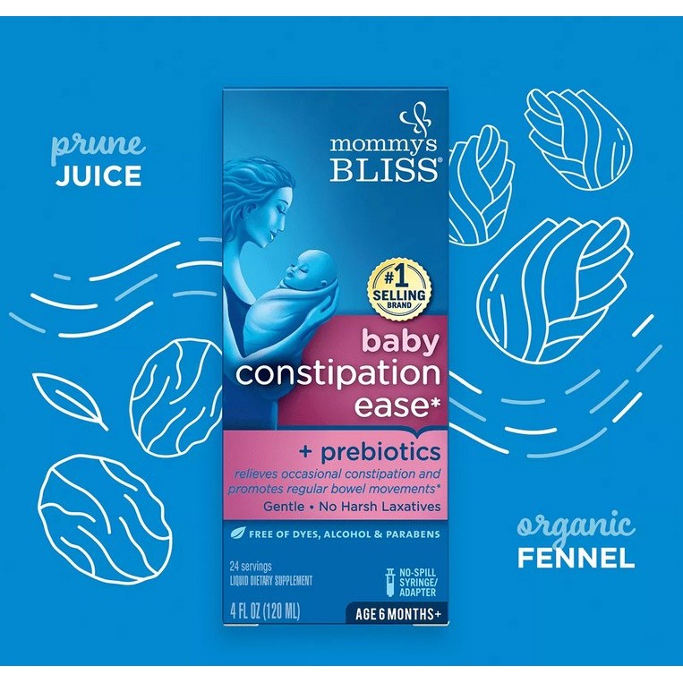 Mommy's Bliss Baby Constipation Ease Obat Sembelit Bayi Pencernaan Bayi + Prebiotics. Relieves