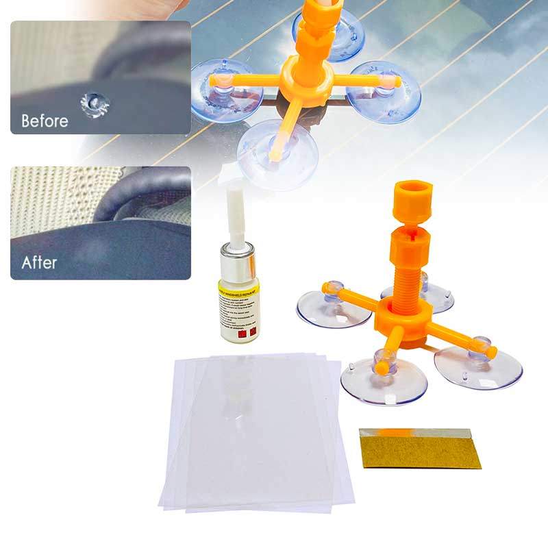 Lem Kaca Mobil Retak / Wiendshield Glass Repair Kit / Lem Kacamata Retak Lem Set / Alat Reparasi Kac