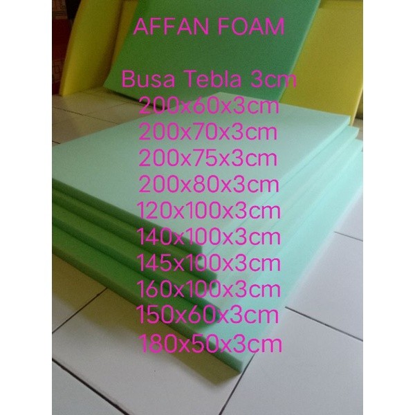 Busa Lembaran tebal 3 cm