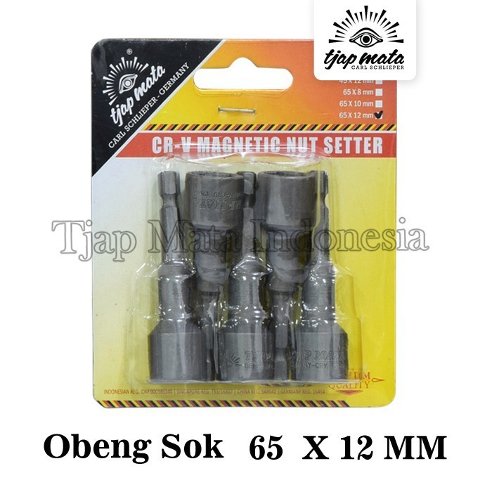 TJAP MATA/CAP MATA Obeng/ Mata Bor Sok Roofing /Baja Ringan 12 x 65 MM (SET)