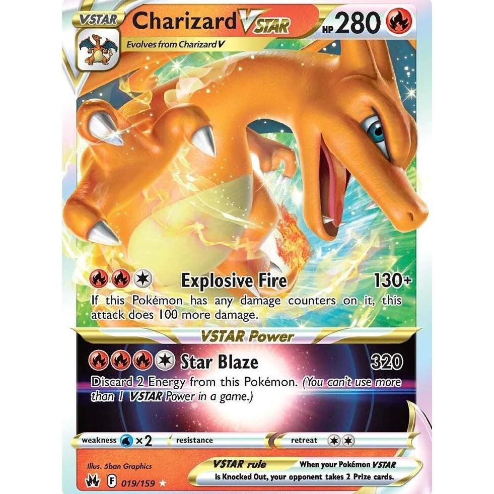 TCG Charizard Vstar 019/159 ENGLISH Crown Zenith KARTU CARD POKEMON