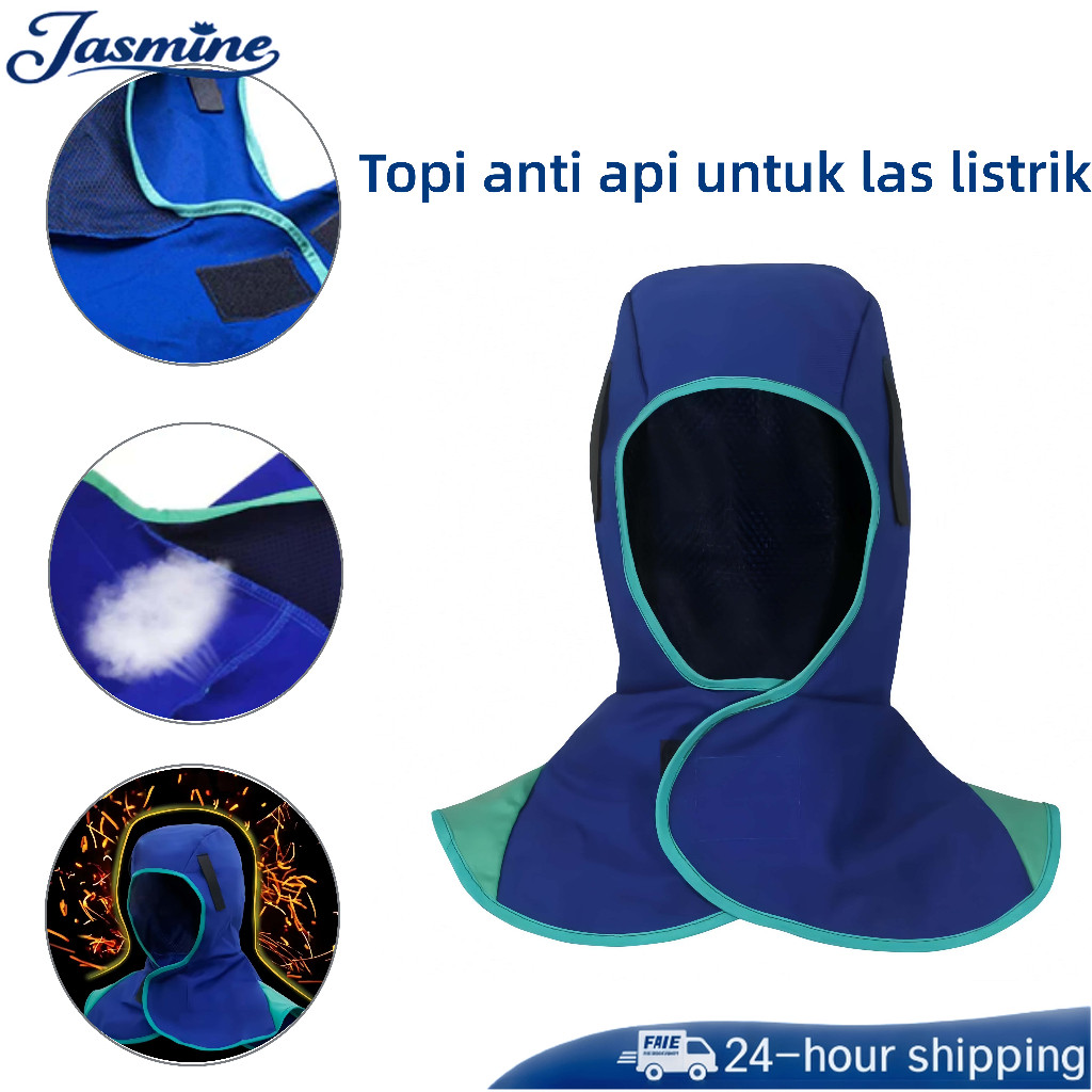 Topi Welder / Topi Welding / Topi Las / Topi Jepang / Safety Welder/Topi anti api las listrik biru