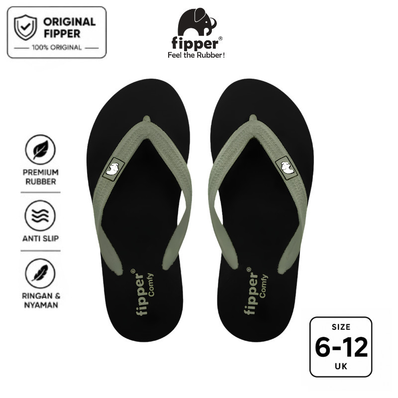 Fipper - Comfy Black / Green Schist