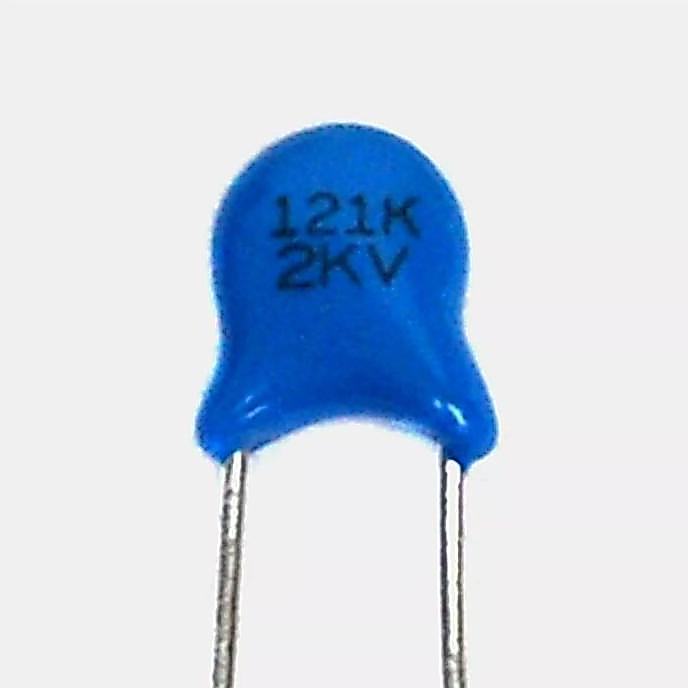DISC CERAMIC CAPACITOR 121K 120PF 2KV K 10% Y5P PITCH5MM ROHS TAIWAN RKRW