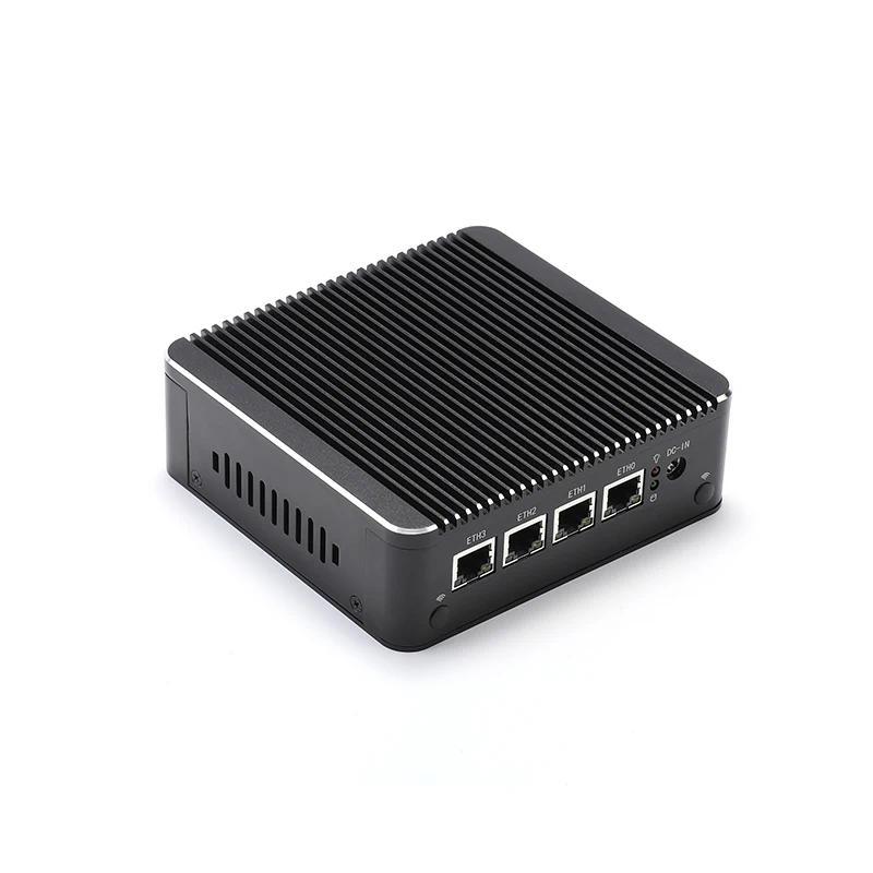 Topton 4 LAN Fanless Firewall Mini PC Intel Celeron N2940 J4125 Pentium J5005 Soft Router Industrial