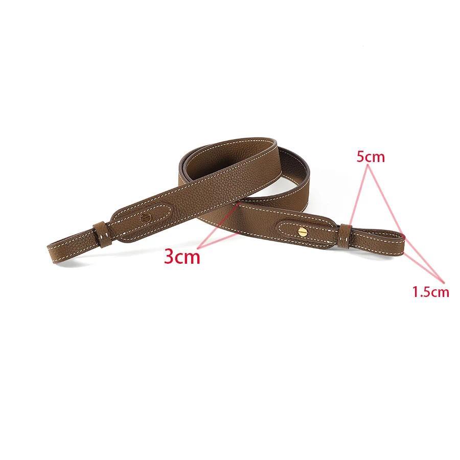 Full Leather Togo Etoupe Genuine Leather 3cm Wide Shoulder Strap Bag Replacement Belt Lindy Evelyn B