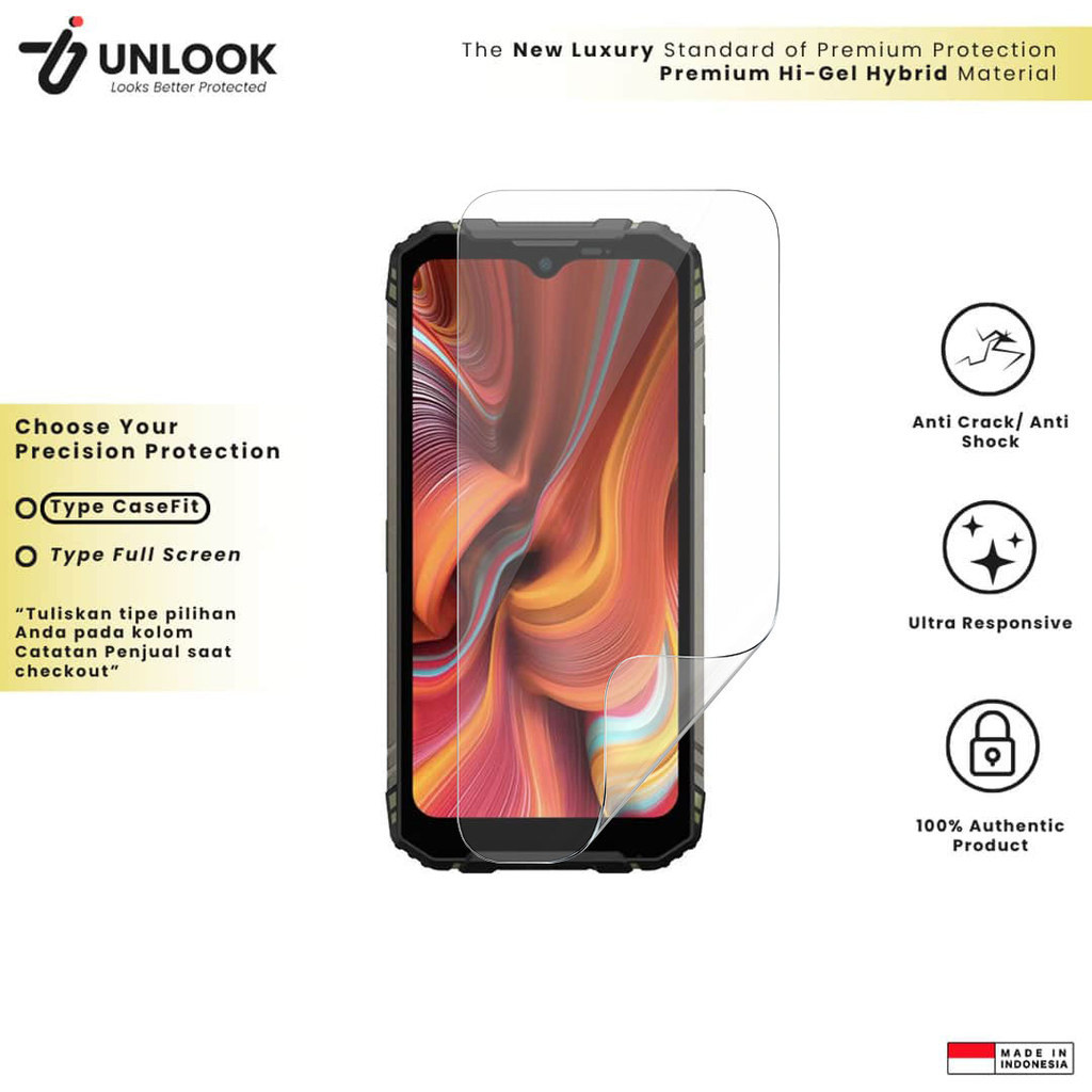 UNLOOK Hi-GEL HYBRID Hydrogel+ Film Protection for Doogee S96 Pro, S95 Pro, S90, S89 Pro, S89, S88 P