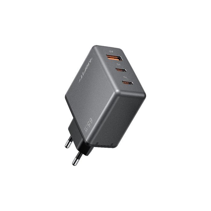 MOFIT CPD65 GaN PD65Watt C+C+A Charger Super Fast Charging Adaptor - Hitam