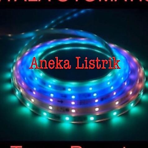 Lampu Strip Rgb 5050 Warna Warni Running Nyala Otomatis Set + Adaptor 4.5Meter (Tanpa Remote) Tiktok