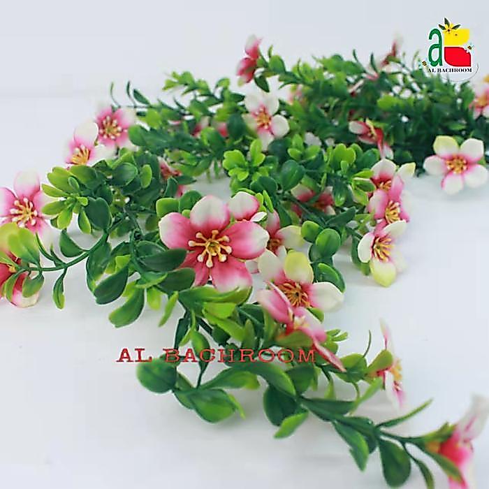 SALE BUNGA PLASTIK GANTUNG DAUN KEMUNING B8280 BUNGA SAKURA ARTIFICIAL POT READY
