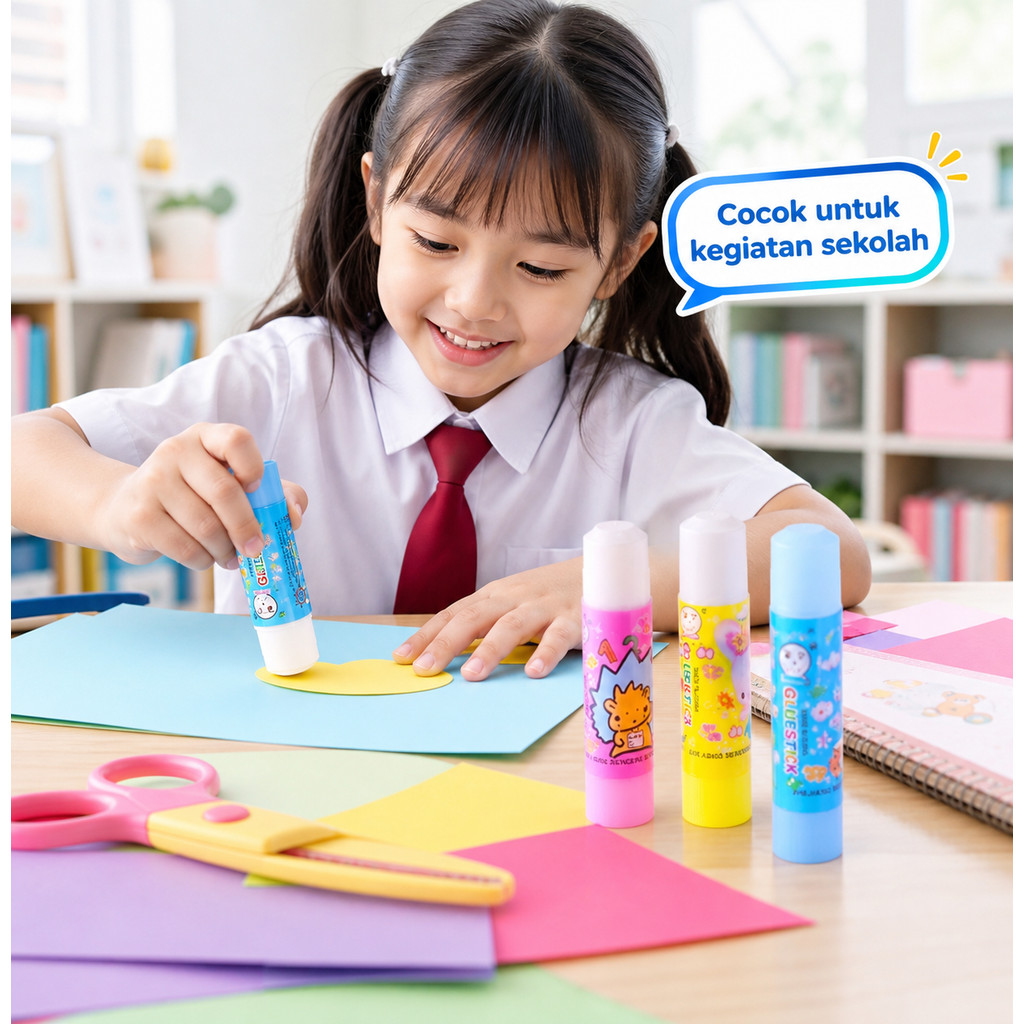 Lem Perekat kertas Tangan Sekolah kantor batang mini glue stick 10g